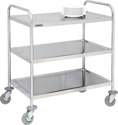 RVS serveerwagen 3 dienbladen - casselin - cci3