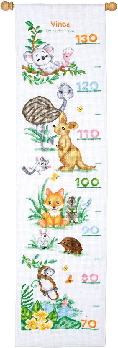 Vervaco - Telpakket kit Australische diertjes - PN-0205333 - Borduren - Borduurpakket - Borduurpakket volwassenen - Borduurpakket kind