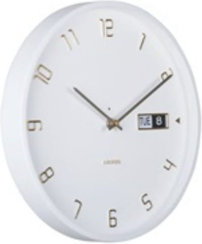 Karlsson Wandklok Data Flip - Wit - Ø30cm - Wandklok Modern