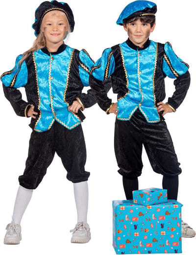 Pietenpak - Turquoise-Zwart - Kinderen