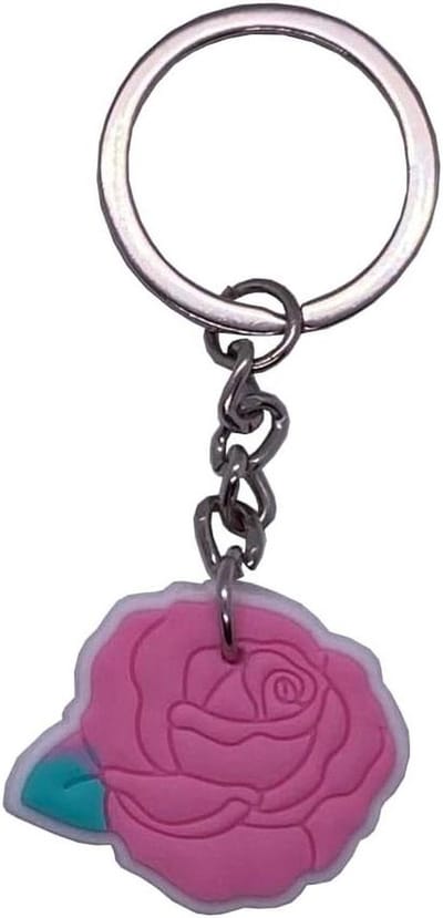 Rozen Sleutelhanger - Bloem Sleutelhanger - Tas Decoratie - Uniek Ontwerp - N.v.t. - Roze