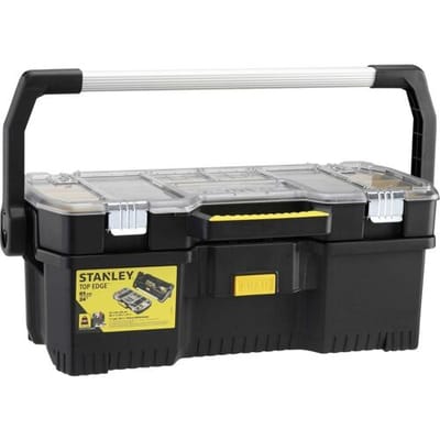 STANLEY Werkzeugtrage+Kleinteilmagazin 670x320x251mm Kunst.schwarz Gereedschapskoffer (leeg) (l x b x h) 670 mm x 32.3 cm x 25.1 cm