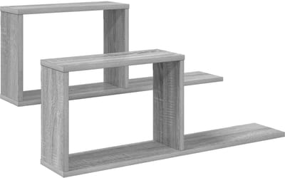 vidaXL - Zwevende - schappen - 2 - st - Grijs - Sonoma - 80 - x - 15 - x - 30 - cm