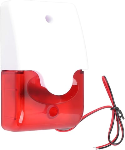 Stroboscoop Sirene - Alarmlicht Geluidssignaal - Veiligheid Waarschuwing - 220V Stroomvoorziening - 14L x 9W x 5H cm - Wit