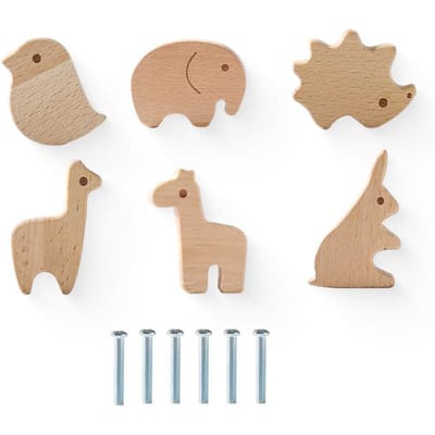 1 Set Boho Houten Commode Knop Dinosaurus En Wolk Lade Knop Boho Decoratieve Handgreep Met Schroeven Geschikt Voor Kasten Baby Cadeau