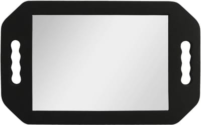 SPHProducts - Draagbare Kappersspiegel - Dubbelzijdig en Lichtgewicht - Ideaal voor Kappers en Schoonheidsspecialisten - Zwart - Handheld Spiegeltje v