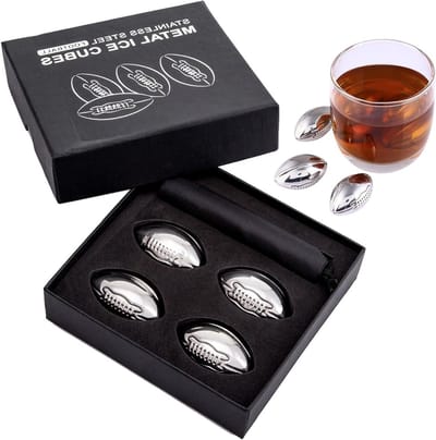 Set van 4 Herbruikbare Whiskey Stones voor Cocktails, Perfect Cadeau voor Vader, Man of Verjaardag, Bruiloft en Valentijnsdag
