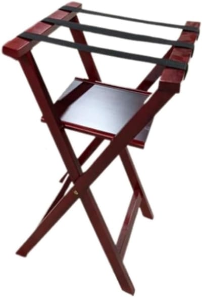 Bagagerek - Kofferstandaard - Reizen - Opvouwbaar en stabiel - 50x46x80cm - Houtkleur
