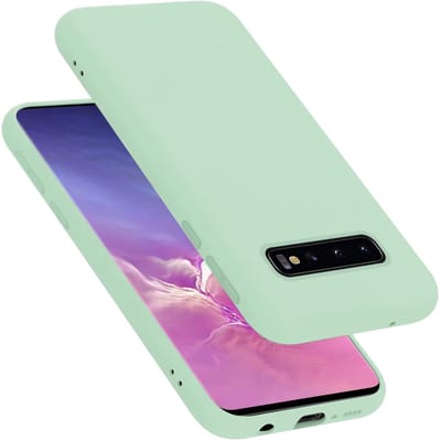 Cadorabo Hoesje geschikt voor Samsung Galaxy S10 4G in LIQUID LICHT GROEN - Beschermhoes gemaakt van flexibel TPU silicone Case Cover