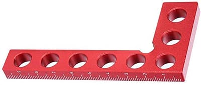 Dailygoods- Positioneringsvierkant 90 graden - Houtbewerkingsgereedschap - Aluminiumlegering - Corrosiebestendig - Geanodiseerd oppervlak - Duidelijke schaal 10 cm - Hoekliniaal
