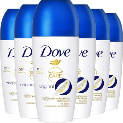 Dove Original Advanced Care Anti-Transpirant Roller - 6 x 50 ml - Voordeelverpakking