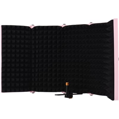 5-deurs Professioneel Studio Opname Microfoon Isolatiescherm Opvouwbaar Popfilter Microfoon Wind black