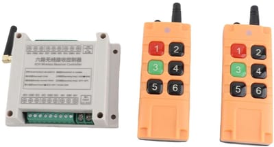Allecto - Draadloze Afstandsbediening Relay Switch - 6-Kanaals Controller - Universele Motor en Licht - 433MHz 12V DC - Handige Besturing - Geschik...