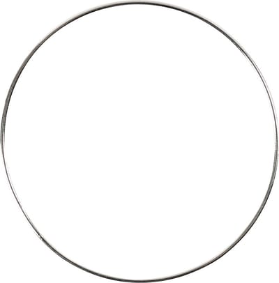 Metalen draadring, d 7 cm, dikte 1,5 mm, zilver, 10 stuk/ 1 doos