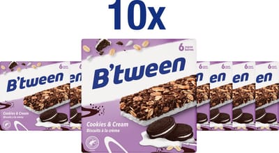 B'tween Cookies & Cream - Mueslirepen - Muesli - 60 repen x 23 gram