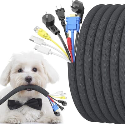 3m Snoerbeschermer Kabelhoes - Bescherming voor Netsnoeren en USB-kabels - Zwart