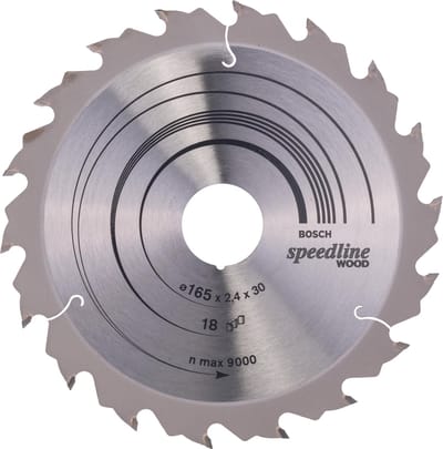 Bosch RUNDSAVKL SPEEDLINE Hout 165X30MM 18T