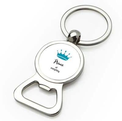 Akyol - prince of everything flesopener - Prins - iemand die zich voelt als een prins - verjaardag - cadeau - kado - geschenk - kroon - 9 bij 3 cm