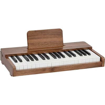 Kinder Piano Keyboard, 37 Toetsen Houten Digitale Piano voor Kinderen, Mini Muzikaal Educatief Instrument Speelgoed met Realistisch Geluid, Dubbele Voeding, Verstelbaar Volume