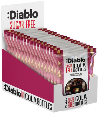 Diablo | Sugar Free | Cola Bottles | 16 Stuks | 16 x 75 gram
