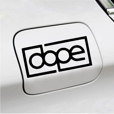 Bumpersticker - Dope - 6,8 X 14,8 - Zwart