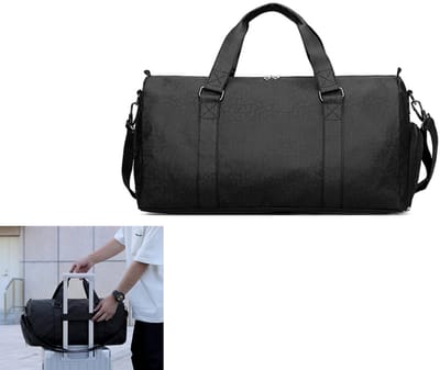 KZQ Fitnessbag met schoenenvak waterdicht lichtgewicht 50x26 cm donkerblauw voor training en reizen