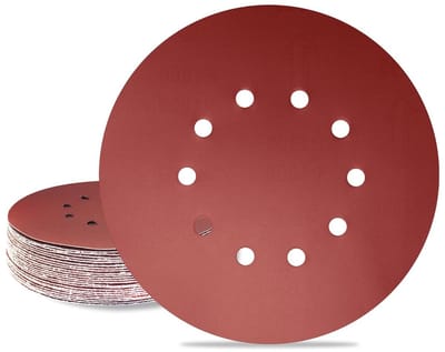 Dailygoods- Schuurpapier Set 225mm - Schuurschijven Rond - Korrel P1200 - 10 Gaten - Voor Excentrische Schuurmachine - Professionele Kwaliteit