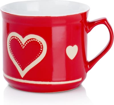 Mok Keramiek Hart 650 ml - Koffiemok - Theebeker - Koffie - Beker