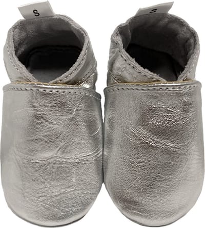 BabySteps babyslofjes Effen Zilver maat 24/25
