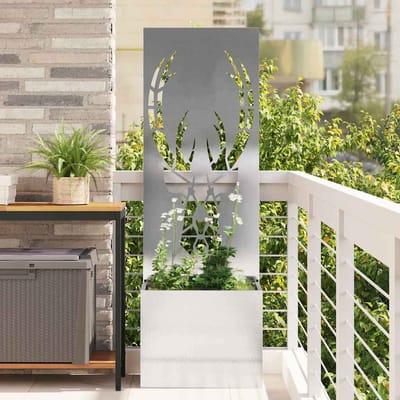 vidaXL - Tuin - Privacy - Scherm - Zilver - 50 - x - 32 - x - 150 - cm - Roestvrij - staal