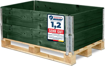 Garronda 2 Pack Houten Opzetrand voor Palletkist (zonder pallet) - Stapelbare Opbergkist van Scandinavisch Hout - Voor Brandhout, Groenten en Fruit – GD-0096