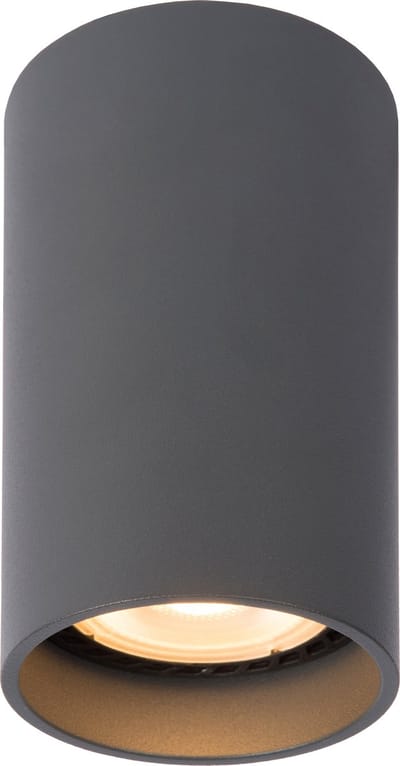 Lucide DELTO - Plafondspot (Plafondlamp) - Ø 5,5 cm - LED Dim to warm - GU10 - 1x5W 2200K/3000K - Grijs