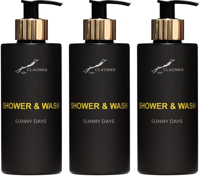 Splashbox Shower & Wash Sunny Days 300 ml – set van 3 stuks - 2-in-1 Douchegel & Shampoo – frisse tropische geur – Unisex - voordeelverpakking
