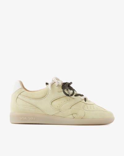 VIA VAI Nilla Macy Sneakers Dames - Leer,Su�de - Geel