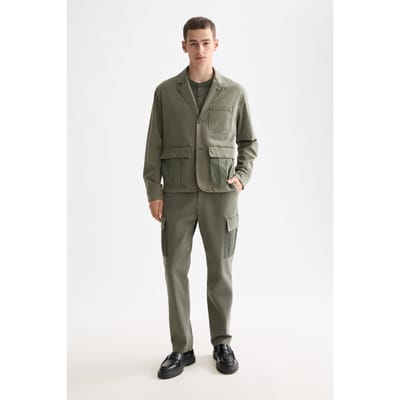 Scotch & Soda Cotton-blend Garment-dyed Boxy Fit Blazer Jacket Thyme Taglia: S | Blazers Outlet | Uomo