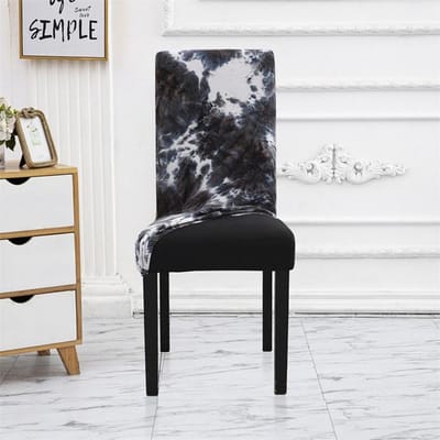 Geometrie stoelhoes flexibele stretch spandex stoelhoes voor eetkamer restaurant bruiloften banket hotel elastische stoelhoes Universal Size black