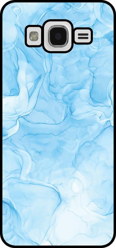 Smartphonica Telefoonhoesje Geschikt voor Samsung Galaxy J5 2015 met marmer opdruk - TPU backcover case marble design - Lichtblauw geschikt voor Samsung Galaxy J5 2015