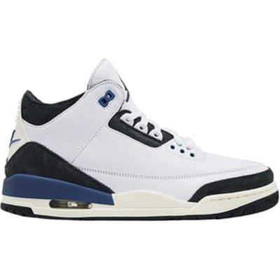 Lage Sneakers Nike Baskets Air Jordan 3 cuir tannée blanc