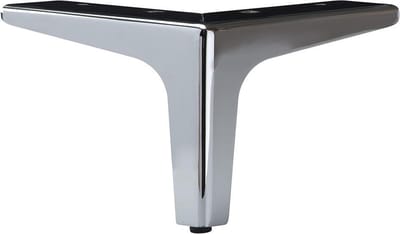 Stalen meubelpoot chroom hoek 13,5 bij 13,5 cm en hoogte 10 cm - Set van 4 stuks