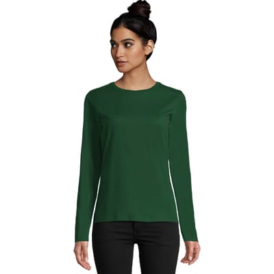 SOLS Dames/Dames Imperial T-shirt met lange mouwen (Fles groen)