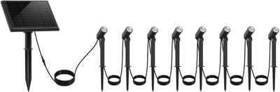 Set van 8 gekoppelde zonne-spotlights 100LM ROUNDY MINI