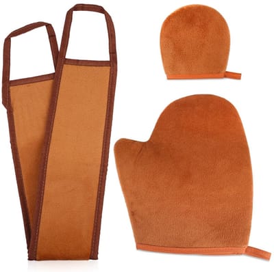 Set van 3 Herbruikbare Zelfbruiningshandschoenen - Dubbelzijdige Applicator voor Lotion, Mousse en Huidverzorging