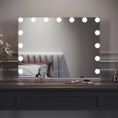 Verlichte Make-Up Spiegel met Dimbare LED Lampen en Touch Bediening