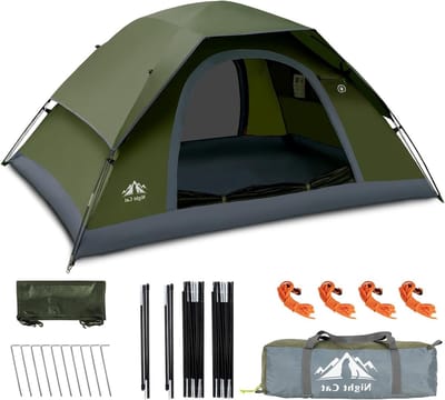 Waterdichte tent voor 1-2 personen, lichtgewicht en gemakkelijk op te zetten voor kamperen, wandelen en tuinactiviteiten