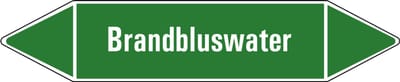 Brandbluswater leidingmarkering op vel 179 x 37 mm - 5 per vel