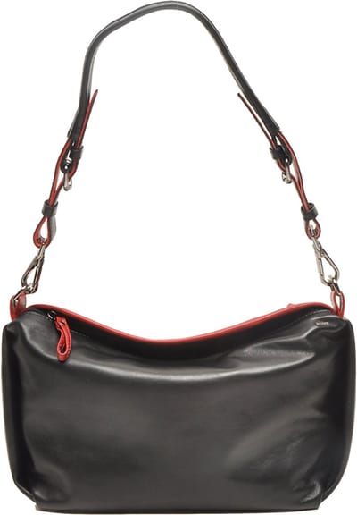 Berba | Soft | Schoudertas | Dames | Leer | Zwart / Rood
