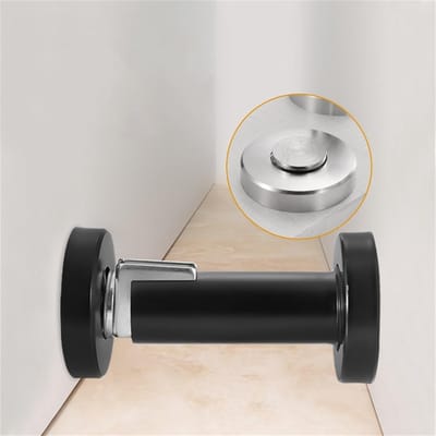 Magnetische Deurstopper - Deuropvanger Deurvanger - Deur Open Houden - Roestvrij Staal - 15x15x15 cm - Zilver