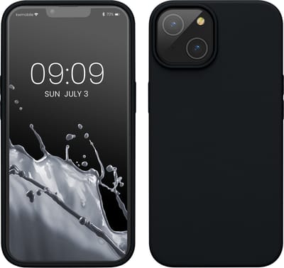 kwmobile telefoonhoesje geschikt voor Apple iPhone 14 - Hoesje met siliconen coating - Smartphone case in bosbesblauw