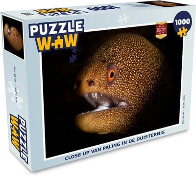 Puzzel Close up van paling in de duisternis - Legpuzzel - Puzzel 1000 stukjes volwassenen