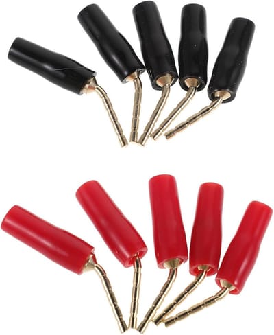 Luidspreker Connectoren - Banaan Stekkers - Audio Installatie - Vergulde Contacten - 10 Stuks - Goudkleurig